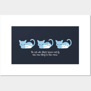 funny sleeping cat quotes and art I Posters and Art